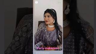 Party makeup and hairstyle