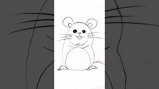 how to draw a cute Mouse #art #shorts #drawing