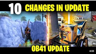 OB41 UPDATE - TOP 10 CHANGES IN OB41 UPDATE | FREE FIRE ADVANCED SERVER | FREE FIRE MAX