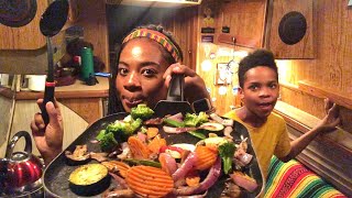 Van Life Mom Cooks Dinner and Dances In Van With Son