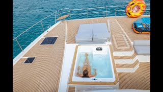 Walkthrough aboard Power Catamaran ALENA in Greece Boat Show 2024