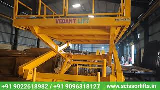 pit-mounted scissor lift table heavy-duty manufacturing in Pune India Vedant Lift