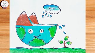 world water day drawing |💦 world water day drawing save water save life | world water day pencil