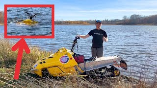 We Sank our Snowmobile in a LAKE!