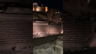 Malaga Roman Theatre and Alcazaba by night