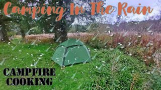 Wild Camping Scotland - Camping In The Rain - Campfire Cooking