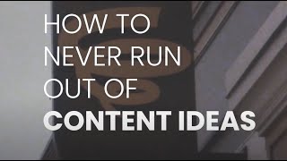 INFINITE Content Ideas