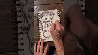 Daily Faces Challenge: Day 237/365 - Pen Drawing in my Sketchbook | Quick Art Timelapse 👁️ #shorts