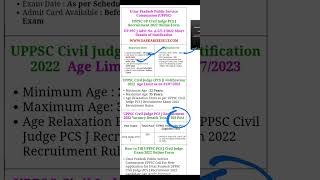 UPPSC Civil Judge PCS J Online Form 2022 @UTKARSHCLASSES13 @YouTube #short #youtubeshorts