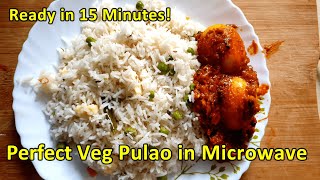 How to make Perfect Veg Pulao In Microwave| Quick and Easy Veg Pulav in 15 Minutes|Microwave ପଲାଉ