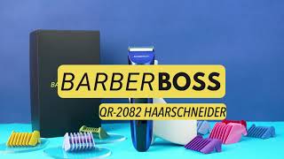 BarberBoss QR-2082 Kabelloser, selbstschärfender Bart- und Haartrimmer - wasserfest