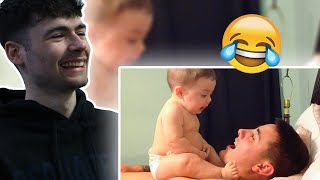 Funniest Moments of Baby And Daddy | Cute Baby Videos | BRITS React