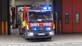 London Fire Brigade - Soho 20reg Mk3 Atego Pump Ladder turnout March 2021