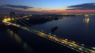 1980's bridge crossing. Drone video. DJI Phantom 3