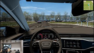 City Car Driving | Audi RS7 | Steering Wheel Cam