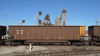 North Bound CSX empty hopper train passing through Cordele GA, Friday Feb 3rd 2023