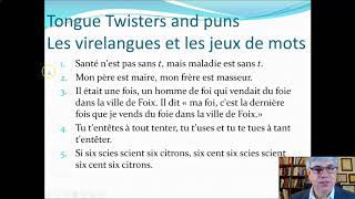 Chap 20 Part 4 French Tongue Twisters and Puns