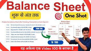 BALANCE SHEET for BEGINNERS | Balance Sheet kaise banaye | One Shot | Accounting | Hindi