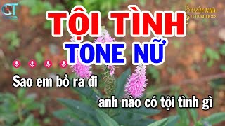 Karaoke Tội Tình Tone Nữ ( Fm ) Nhạc Sống Tuấn Kiệt