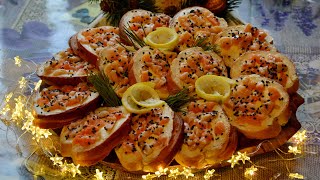 Бутерброды из красной рыбы 🦈 Как засолить красную рыбу 🦈🐟 Эконом меню 2023🎄