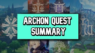 Archon Quest Recap 🎧 2 Hours of Genshin Lore To Relax/Study To | Genshin Impact Story Explained