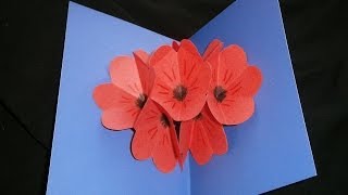 Mother's Day nice poppy pop up card