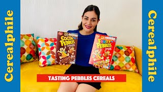 #Cerealphile tasting Fruity Pebbles and Cocoa Pebbles Cereals #cereal mexican girl tastes