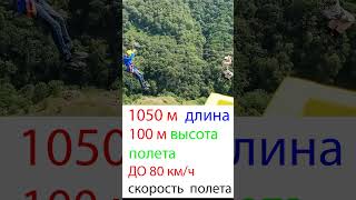 Зиплайн – длиной более 1 км, лучше любой тарзанки. Полет на медовых водопадах. #зиплайн