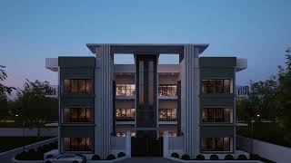 Stunning 3 story residential building design Showcase | walkthrough animation | D5 render | 4K