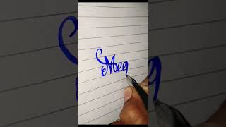 Calligraphy Writing ❤❤ #cute name #megha #shorts #calligraphy #viral #shortsfeed #trending