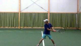 Dalibor Svrcina, backhand side view, 240 fps