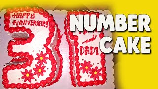 How I Decorate a Number Cake without Number Pan | Cake Decorating Demo