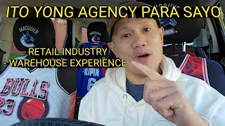 KONG NASA RETAIL INDUSTRY OR MAY WAREHOUSE EXPERIENCE KA ITO YONG AGENCY PARA SAYO |DODONG ED VLOGS