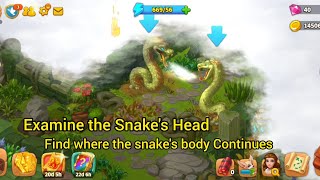 Island Hoppers /Lvl 51/Path Of Heroes//Examine the snake's head/find where snake's body continues