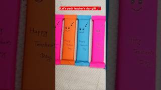 Teacher's day gift packing/gift pen wrapping/teacher's day gift ideas #diy#shorts#trending#ytshorts