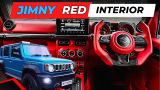 Suzuki Jimny With Red Colour Interior | Sports Steering | Carbon Fiber Parts | Wrap