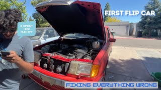 Everything Wrong With Our First Flip Car | Mercedes 300E | Flip Until 911 GT3