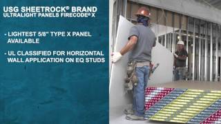 The Benefits of USG Sheetrock® Brand UltraLight Panels Firecode® X