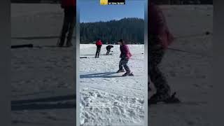 Girls Enjoy Skiing 😍| Beautiful Snow Activity❤