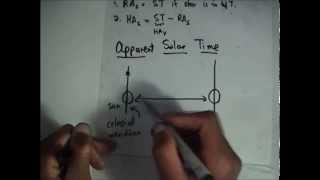 Apparent Solar Day and Sidereal Time