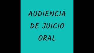 AUDIENCIA DE JUICIO ORAL (CONTINUACIÓN).