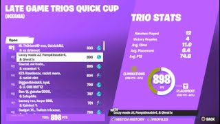 2nd Place In The Quick Trio LateGame Cup🥈