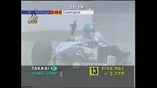 F1 Germany 1998 Qualifying Takagi crashes (DF1)