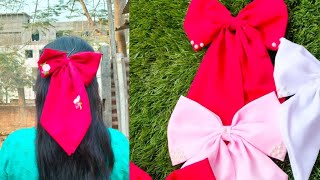 Embroidery hair bow🎀 | embroidery bow clips | diy @tulikasart1299