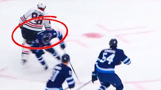 Neal Pionk Hip Check on Connor Bedard | Winnipeg Jets vs Chicago Blackhawks 2024 NHL Highlights