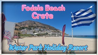 Fodele Beach & Water Park Holiday Resort, Greece Crete 🇬🇷 Dji mini 3 pro drone fotage 4k video