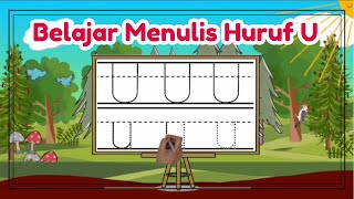 Belajar menulis huruf atau abjad U