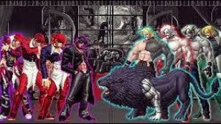 [KOF Mugen]  Boss Iori Yagami Team vs Rugal Boss  Team