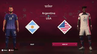 FIFA 23 ARGENTINA vs EE.UU| World Cup Qatar 2022 (PS4)cuartos de finales - quinto partido!! #5