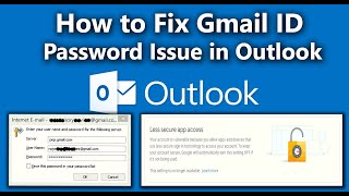 How to Fix Gmail ID keeps asking for password Issue in Outlook | outlook gmail password problem |